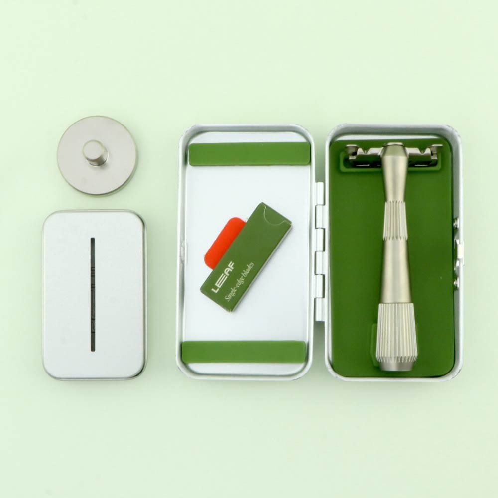 Leaf Shave Twig Razor Bundle - Silver