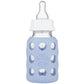 Lifefactory Glass Baby Bottle 120ml - Blanket Blue