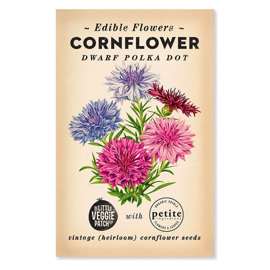 Little Veggie Patch Heirloom Seeds - Cornflower Polka Dot