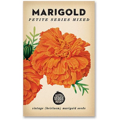 Little Veggie Patch Heirloom seeds - marigold petite mixed