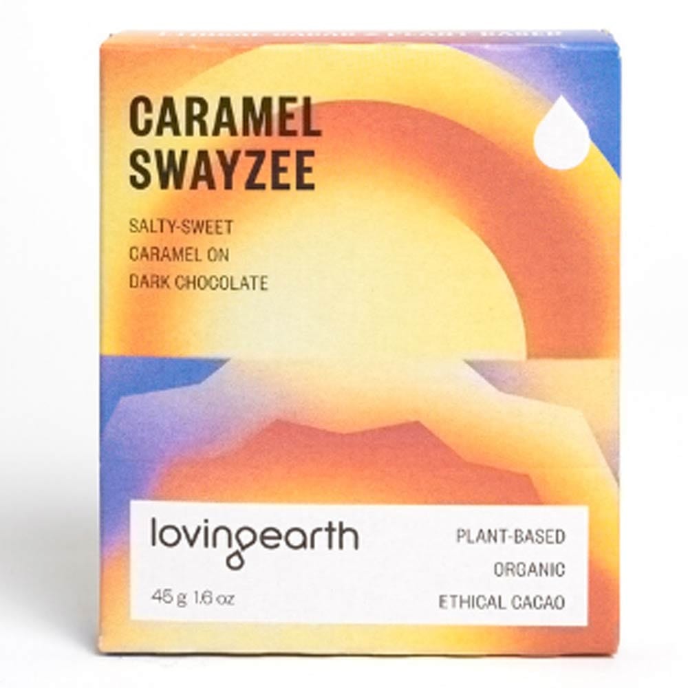 Loving Earth Pocket 45's Vegan Chocolate 45g - Caramel Swayzee