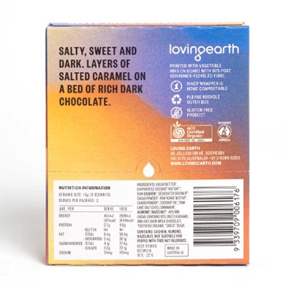 Loving Earth Pocket 45's Vegan Chocolate 45g - Caramel Swayzee