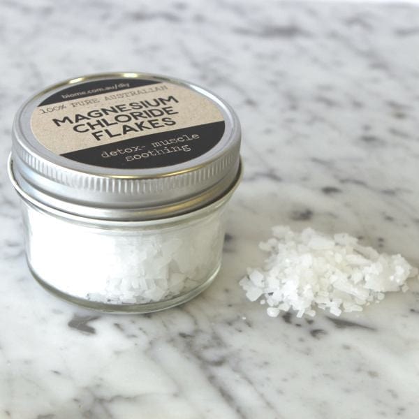 Magnesium Chloride Flakes Australian in Glass Jar