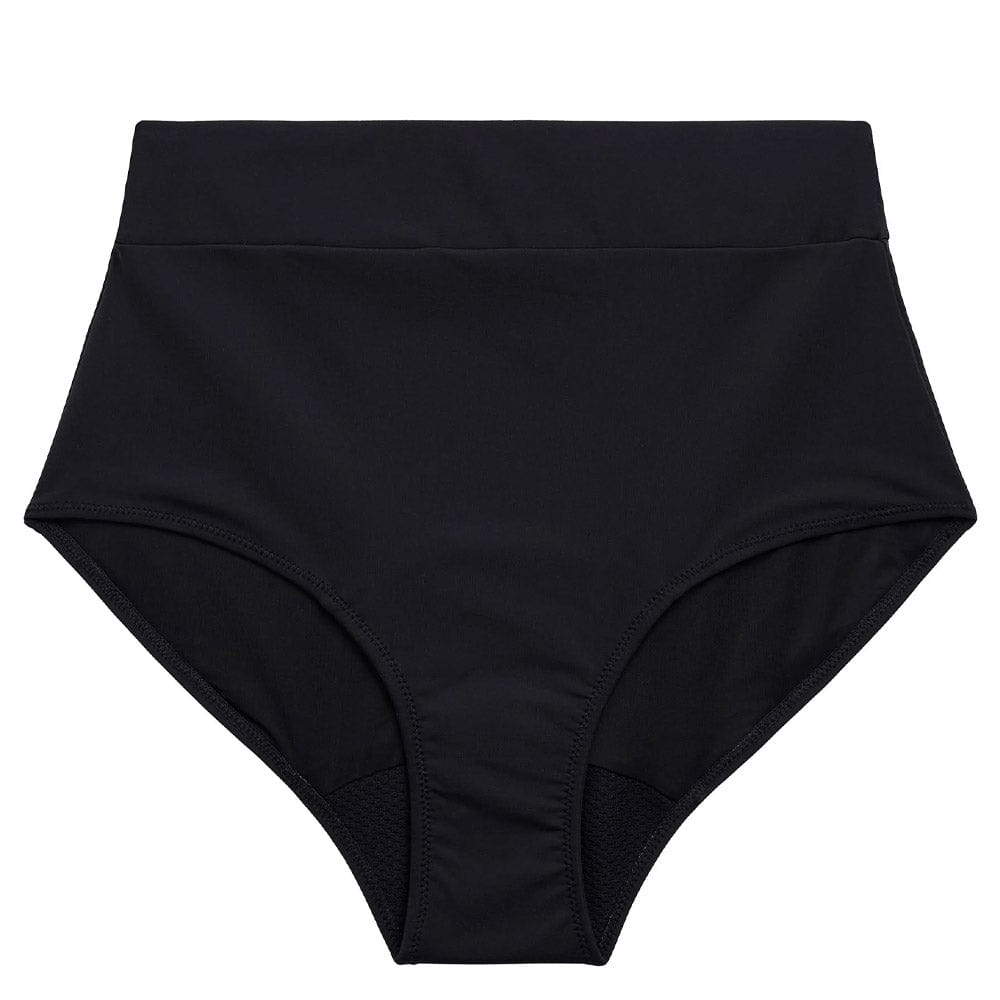 Modibodi Swimwear Recycled Hi Waist Bikini Brief Light-Moderate - Black NOV