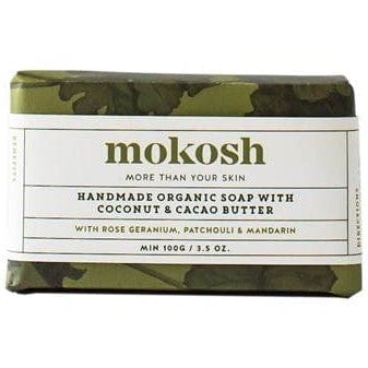 Mokosh Handmade Soap with Rose Geranium, Patchouli & Mandarin