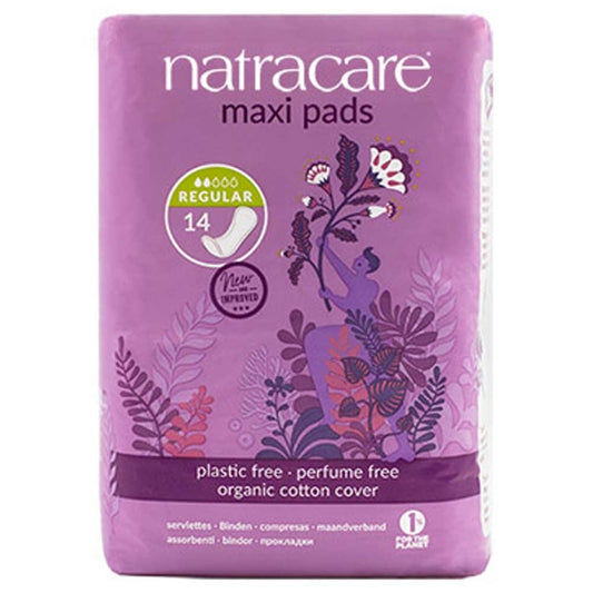 Natracare Organic Cotton Maxi Pads 14pk - Regular