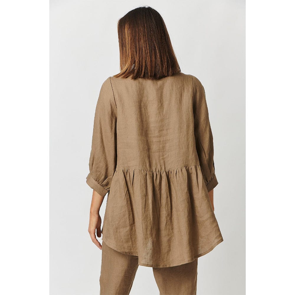 Naturals by O & J Linen Tunic - Tobacco