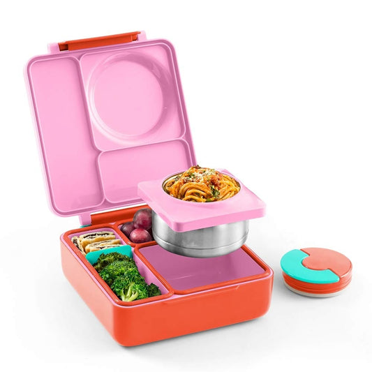 OmieBox Hot & Cold Bento Lunch Box V2 - Pink Berry