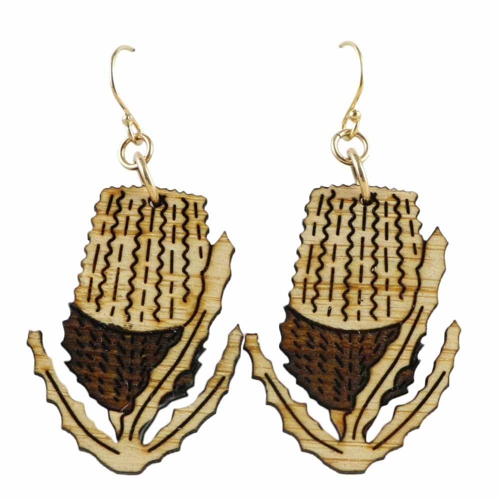 One Happy Leaf Banksia Drop Earrings