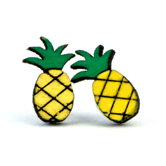 One Happy Leaf Pineapple Studs