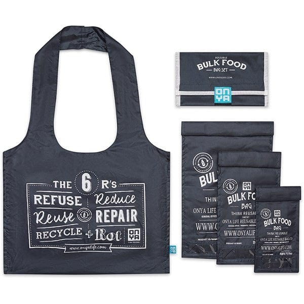 Onya Reusable Bulk Food Bag Starter Kit - Charcoal