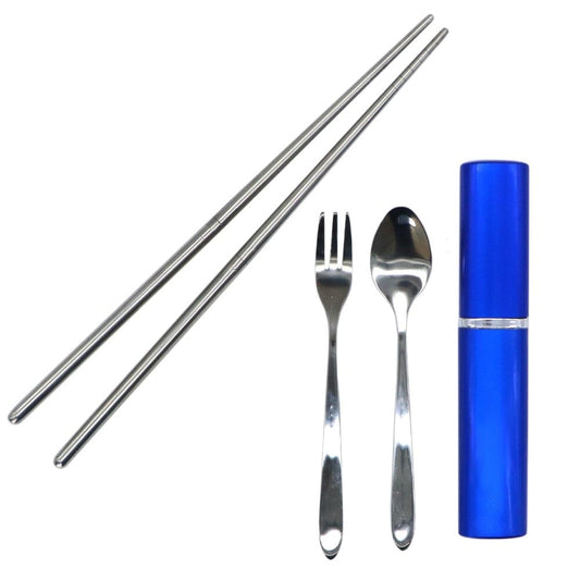 Onyx 3 Piece Stainless Steel Cutlery Set - Blue