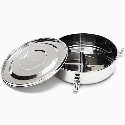 Onyx Stainless Steel Airtight Round/Flat Container 18cm (w Dividers)