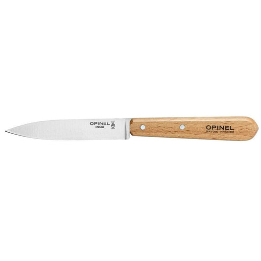 Opinel No.112 Stainless Steel Paring Knives in Box (Set of 2) - Natural