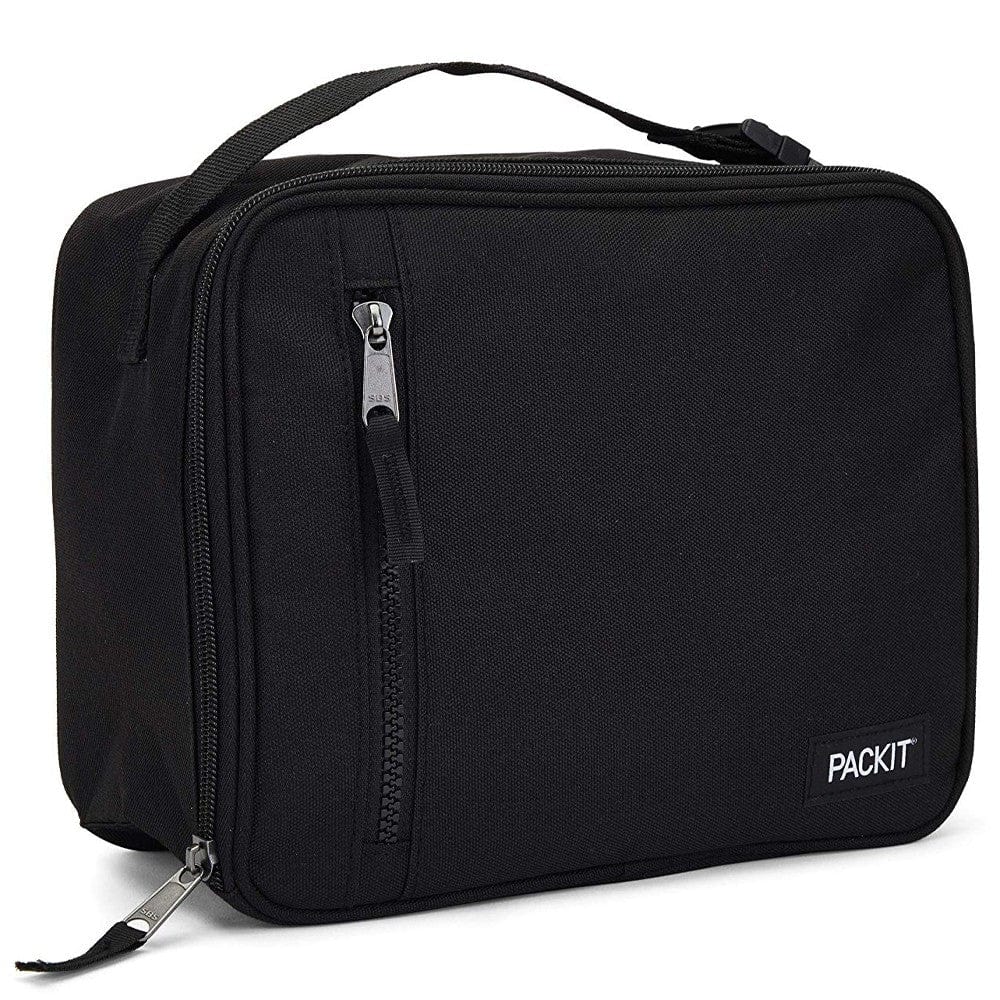  PackIt Freezable Lunch Bag with Zip Closure, Black