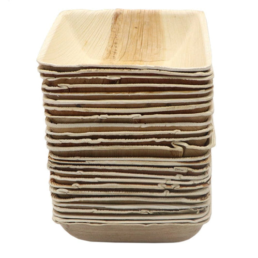 Palm Leaf Small Bowl 25pk - Square
