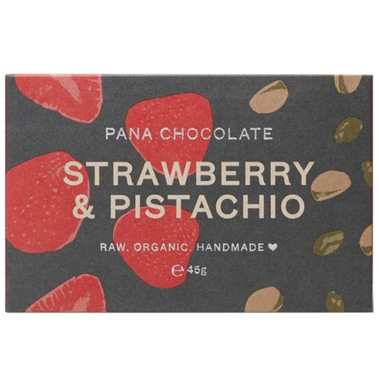 Pana Organic Vegan Chocolate 45g - Strawberry & Pistachio