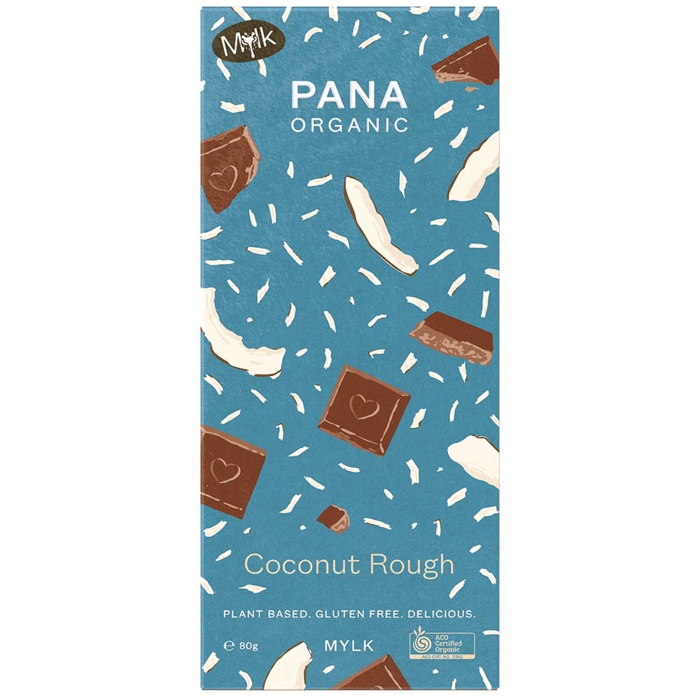 Pana Organic Vegan Mylk Chocolate Block 80g - Coconut Rough