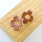 Paper Boat Press Flower Pop Hanging Earrings - Caramel