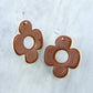 Paper Boat Press Flower Pop Hanging Earrings - Caramel