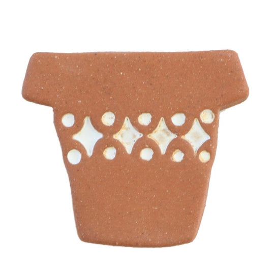 Paper Boat Press Vase Magnet - Terracotta Diamond