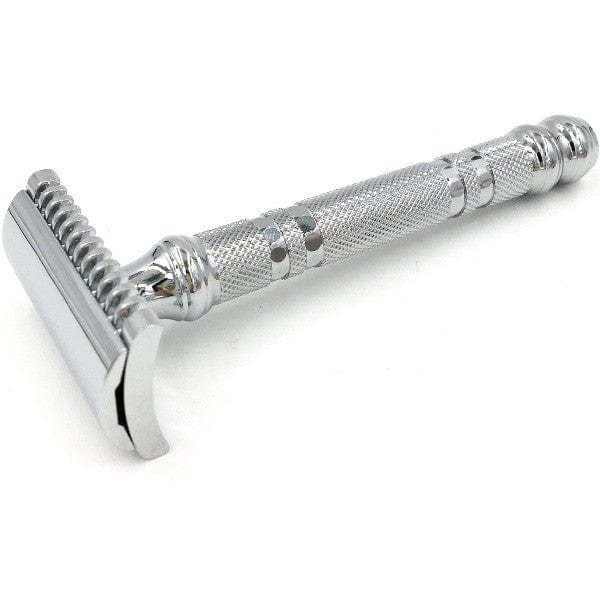 Parker 24C Open Comb Safety Razor + Blades - Silver