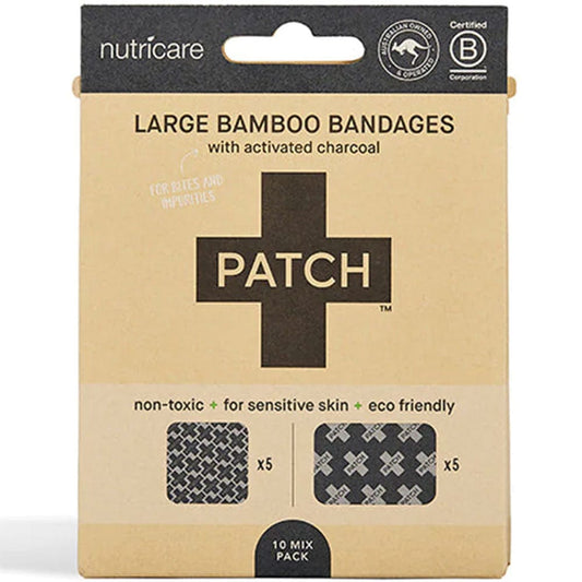 Patch Large Bamboo Bandages Mixed Pack 10 - Activated Charcoal