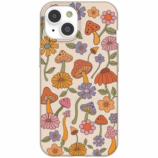 Pela Eco-Friendly iPhone 14 Case Magsafe Module - Shrooms & Blooms