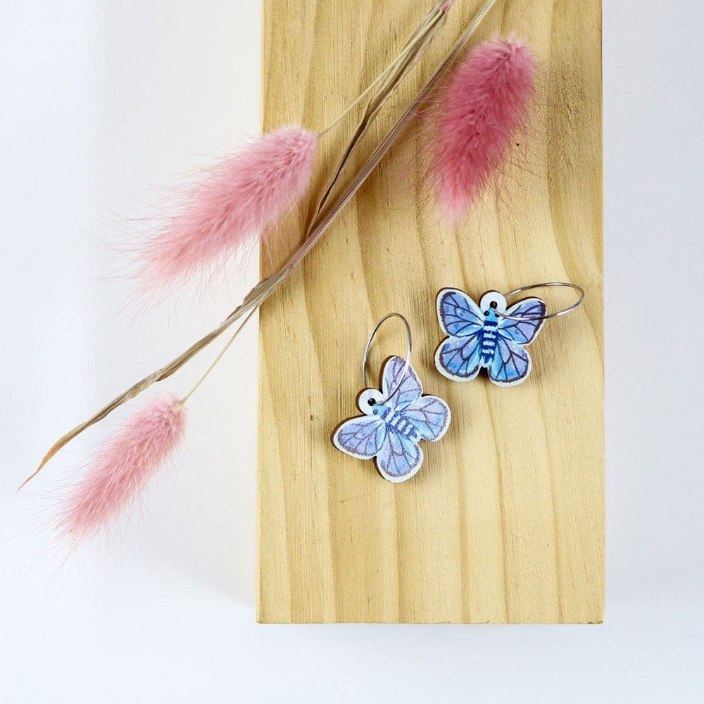 Pixie Nut and Co Butterfly Hoop Earrings