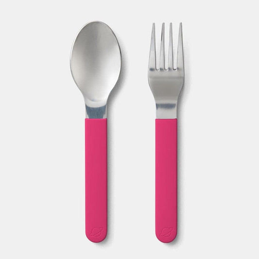 Planetbox Magnetic Utensils Stainless Steel - Raspberry