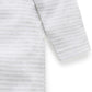 Purebaby Organic Cotton Zip Growsuit - Pale Grey Melange Stripe