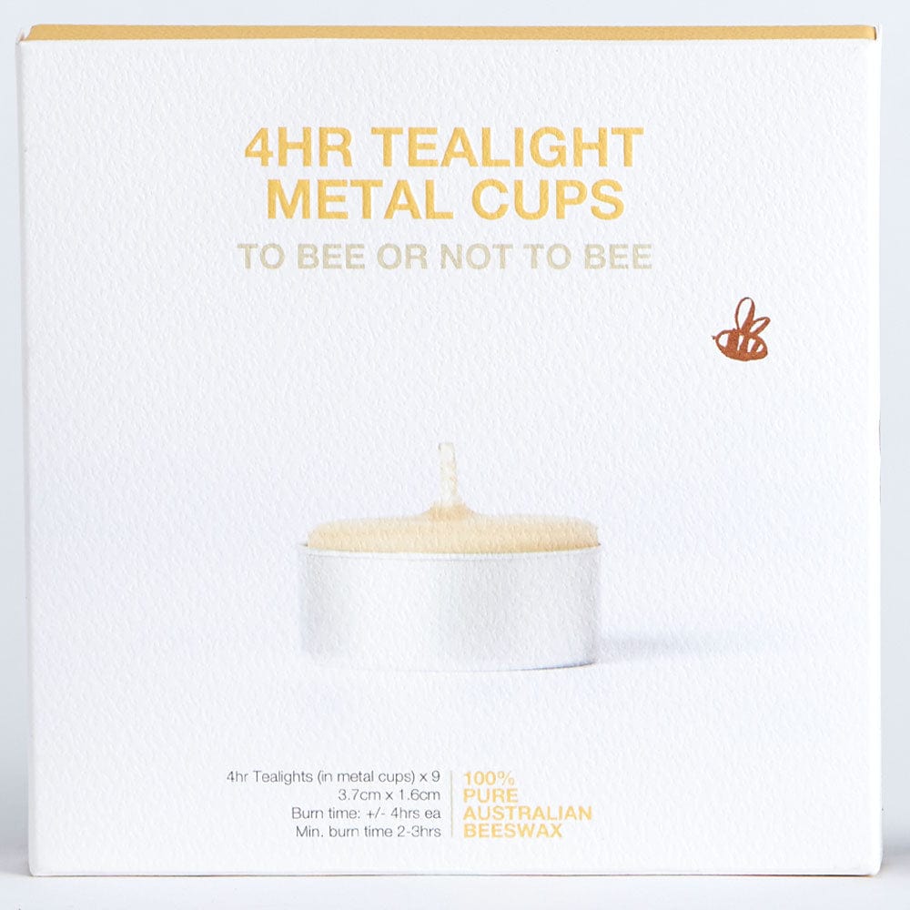 Queen B Beeswax Tealight Candles (9pk) - 4hr Burn Time