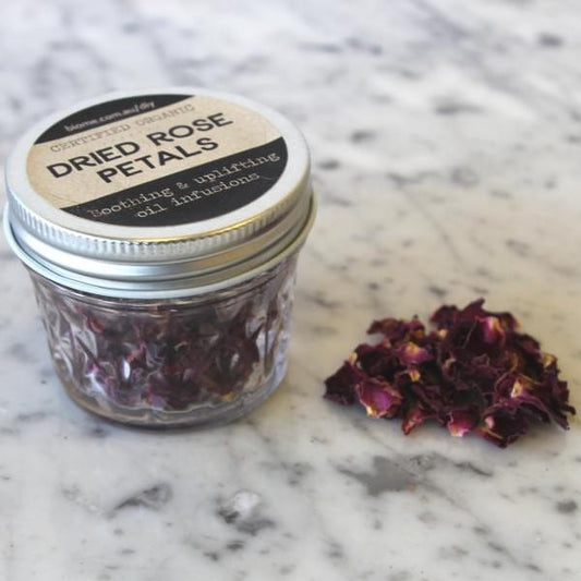 Rose Petals Certified Organic in glass jar 8g