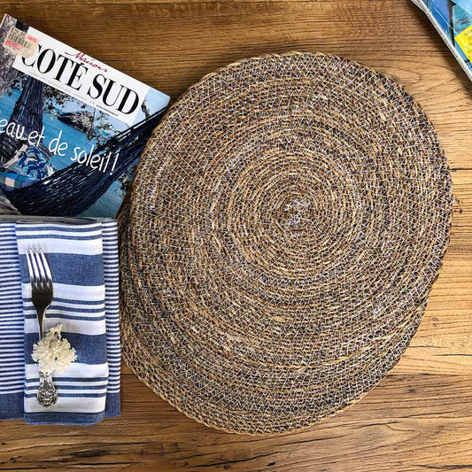 Seagrass Placemat Set of 4 - Turquoise
