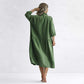 Seaside Tones Oversized Dress - Olive