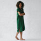 Seaside Tones V Neck Dress Green