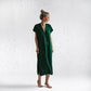 Seaside Tones V Neck Dress Green
