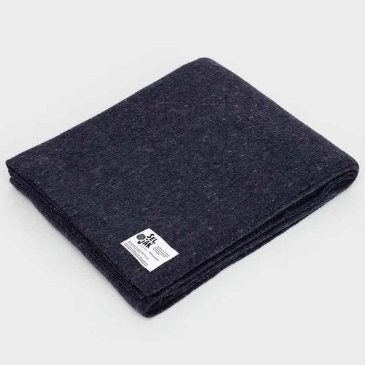 Seljak Recycled Wool Blanket - Whipstitch Indigo