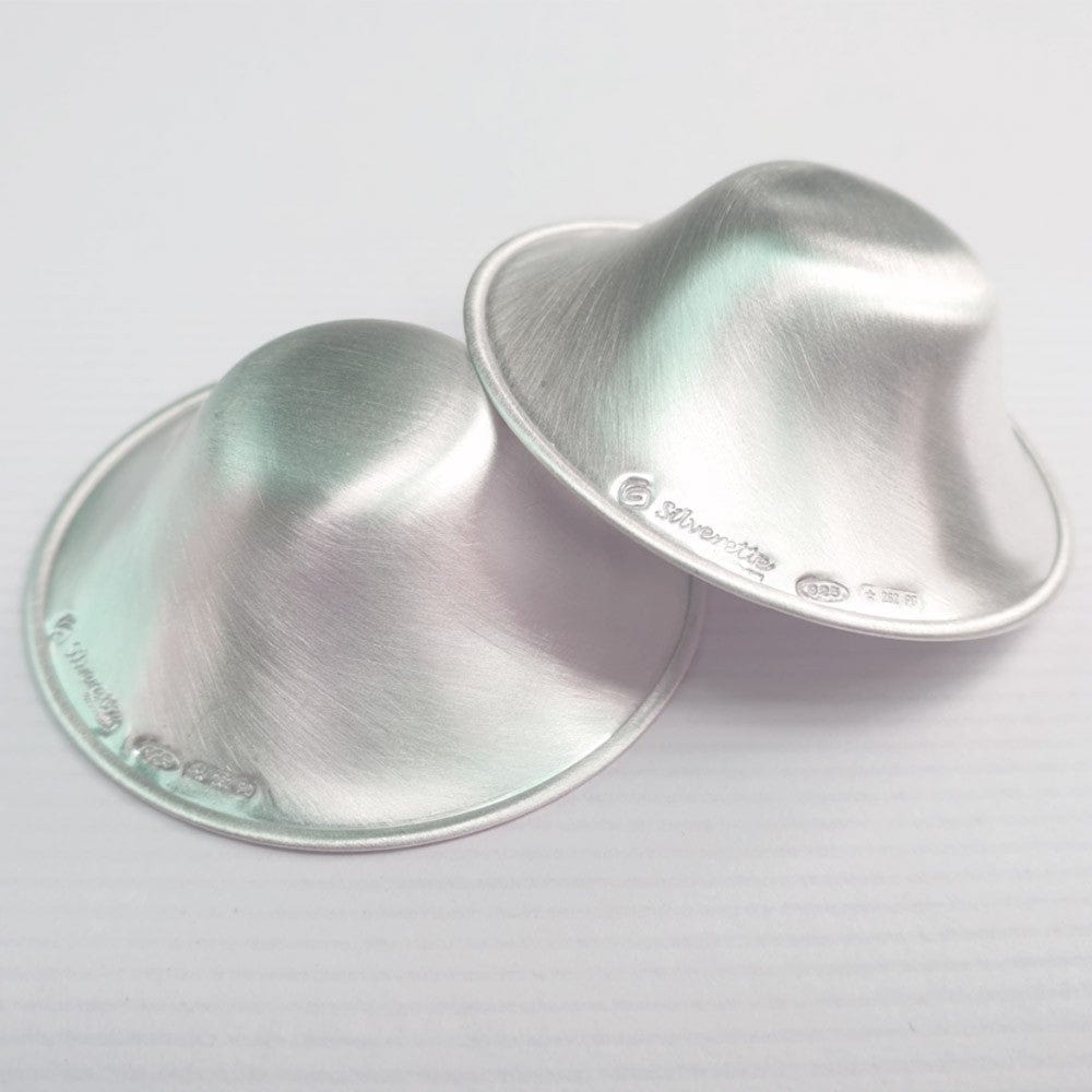 The Original Silver Nursing Cups - Nipple Shields for Nursing Newborn -  Newborn Essentials Must Haves - Nipple Covers Breastfeeding - 925 Silver (2