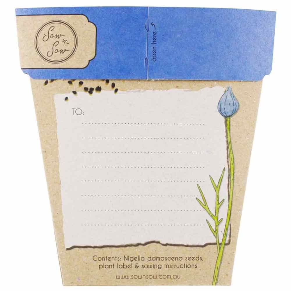 Sow 'n Sow Gift of Seeds Greeting Card - Love In A Mist