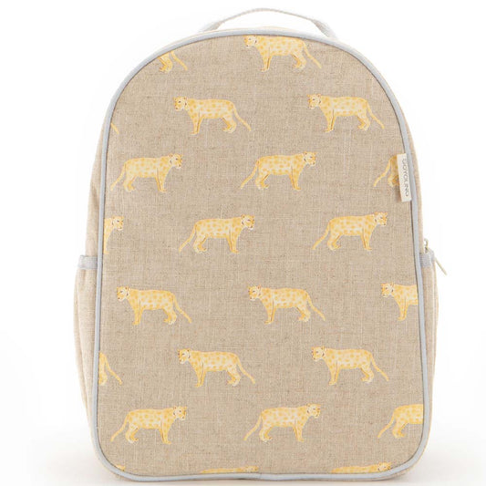 SoYoung Raw Linen Toddler Backpack - Golden Panthers