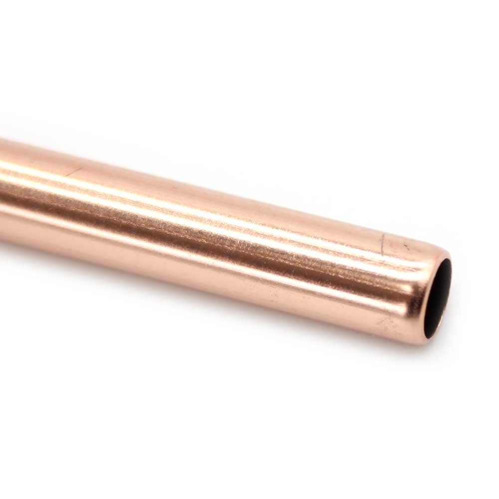 Stainless Steel Straw Rose Gold 9mm Smoothie - Straight