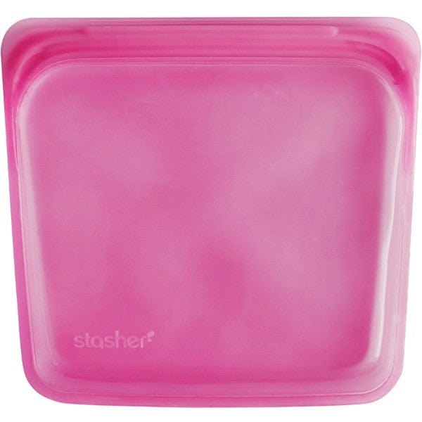 Stasher Silicone Storage Bag Sandwich Size 450ml - Raspberry