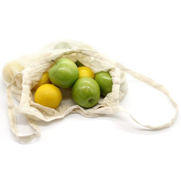 Stretch Weave Organic Cotton Mesh Produce Bags 2 Pack - With Handles