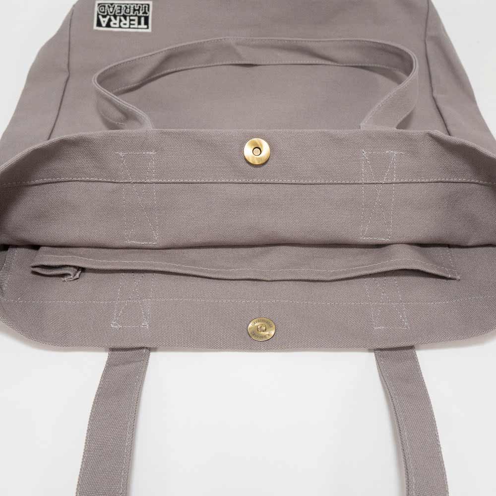 Terra Thread Organic Cotton Executive Work Tote Bag - Cloud Grey