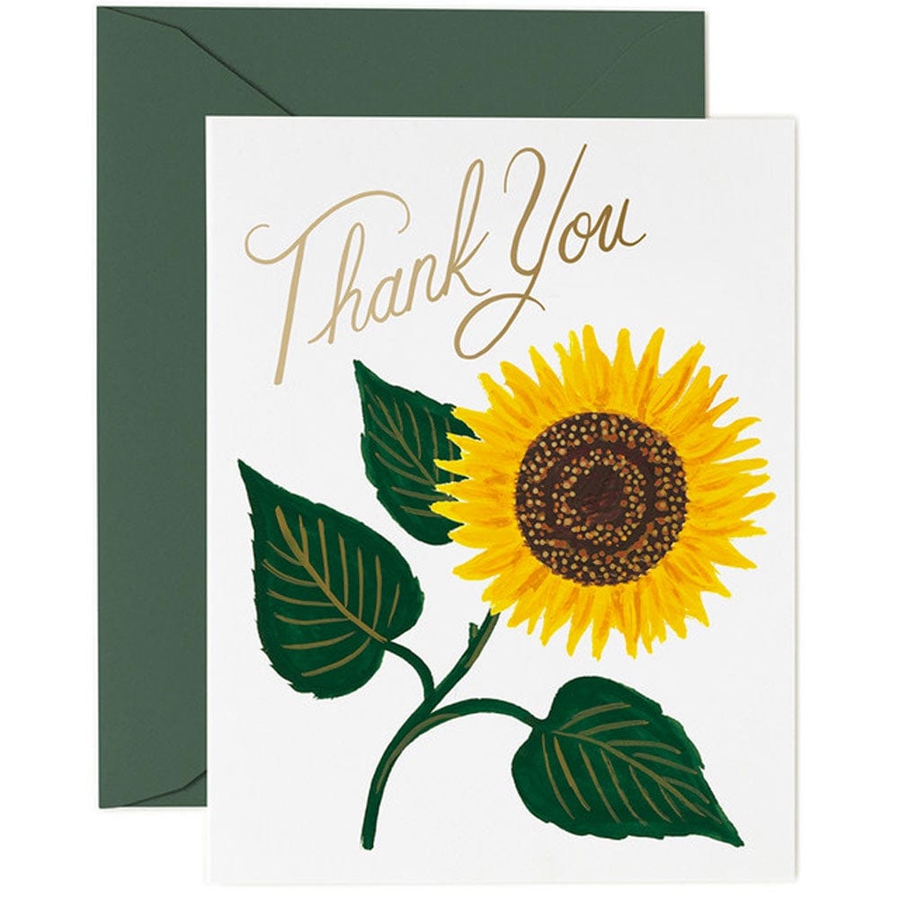 Thank You Card Sunflower by Rifle Paper Co