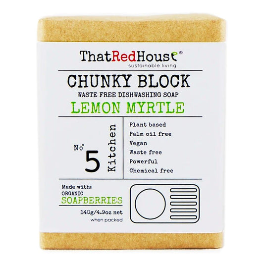 That Red House Chunky Block Dishwashing Soap 140g - Lemon Myrtle
