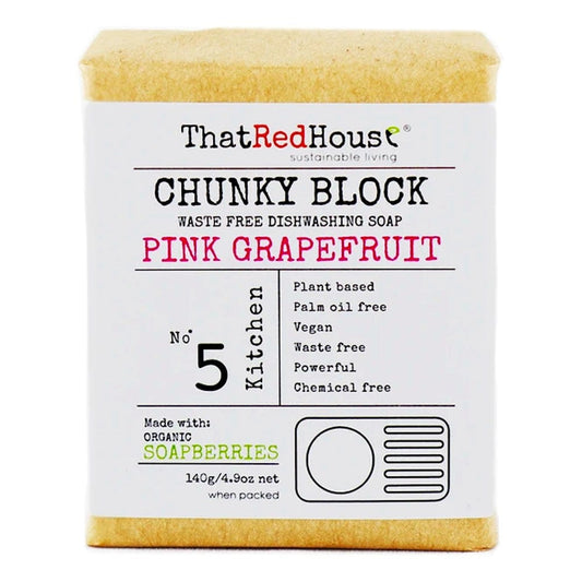 That Red House Chunky Block Dishwashing Soap 140g - Pink Grapefruit