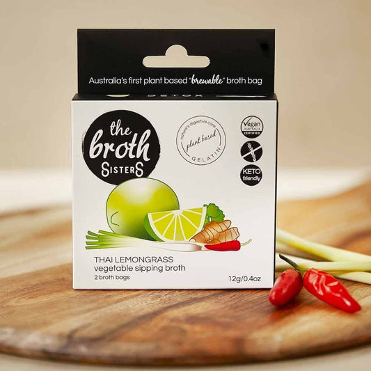 The Broth Sisters Vegetable Sipping Broth Bags 2pk - Thai Lemongrass