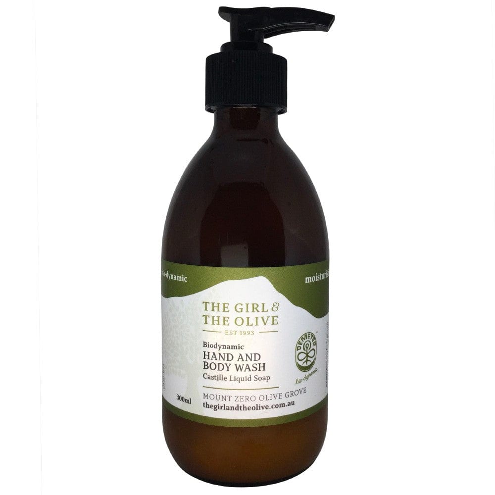 The Girl & The Olive Biodynamic Hand & Body Wash Liquid Castile Soap 300ml